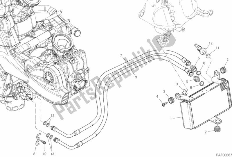 Wszystkie części do Ch? Odnica Oleju Ducati Multistrada 950 S 2019